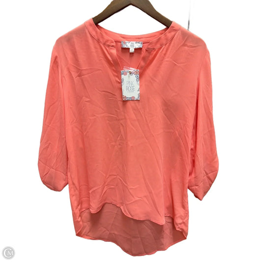 Top Long Sleeve By Pink Rose In Pink, Size: L