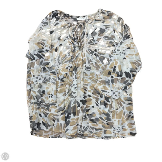 Top Long Sleeve By Susan Graver In Multi-colored, Size: 1x