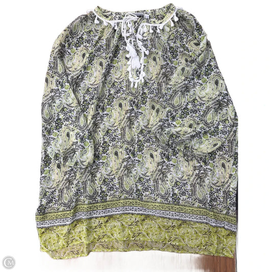 Top Long Sleeve By Susan Graver In Paisley Print, Size: 2x