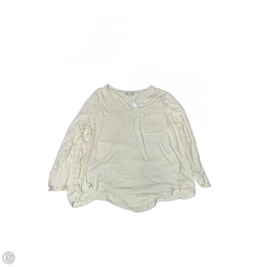 Top Long Sleeve By 89th And Madison In Cream, Size: 1x