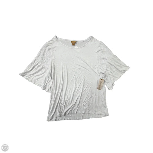 Top Short Sleeve By Wrangler In White, Size: 1x