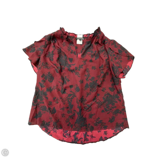 Top Short Sleeve By 41 Hawthorn In Maroon, Size: 1x