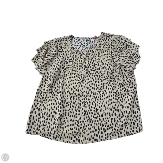 Top Short Sleeve By Vince Camuto In Animal Print, Size: 3x