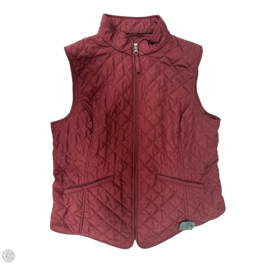 Vest Puffer & Quilted By Van Heusen In Maroon, Size: L