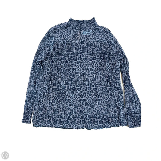 Top Long Sleeve By Adrianna Papell In Animal Print, Size: Xl