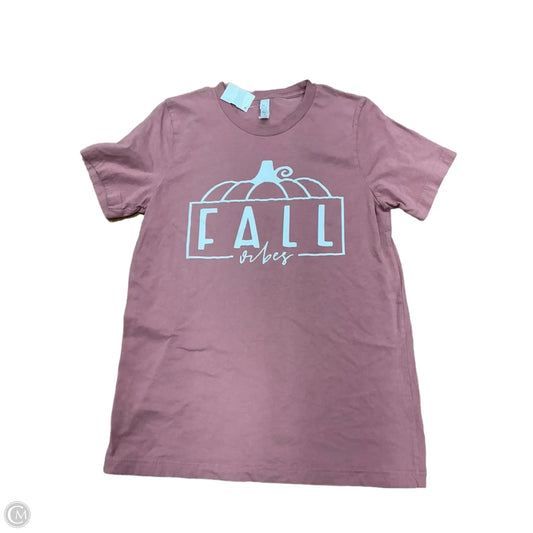 Top Short Sleeve By Bella + Canvas In Pink, Size: M