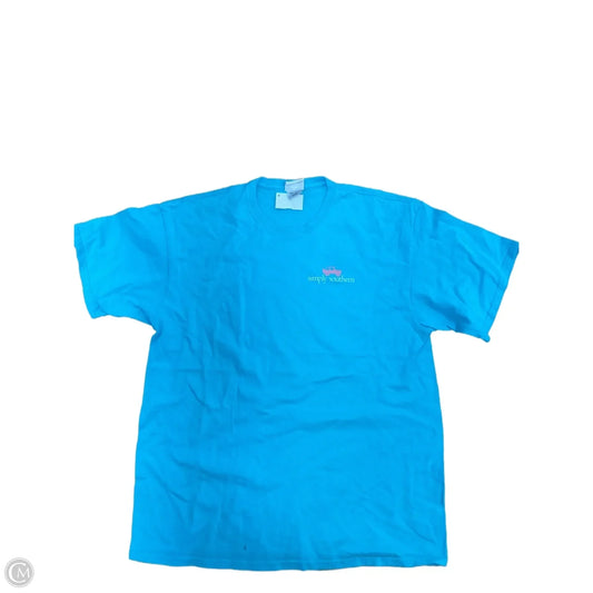 Top Short Sleeve By Simply Southern In Blue, Size: Xl