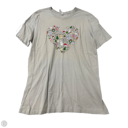 Top Short Sleeve By Bella + Canvas In Grey, Size: Xl