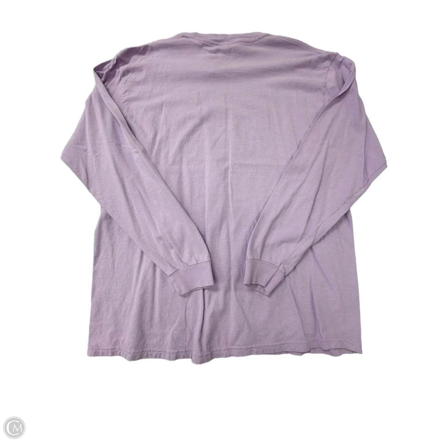 Top Long Sleeve By Comfort Colors In Purple, Size: Xl