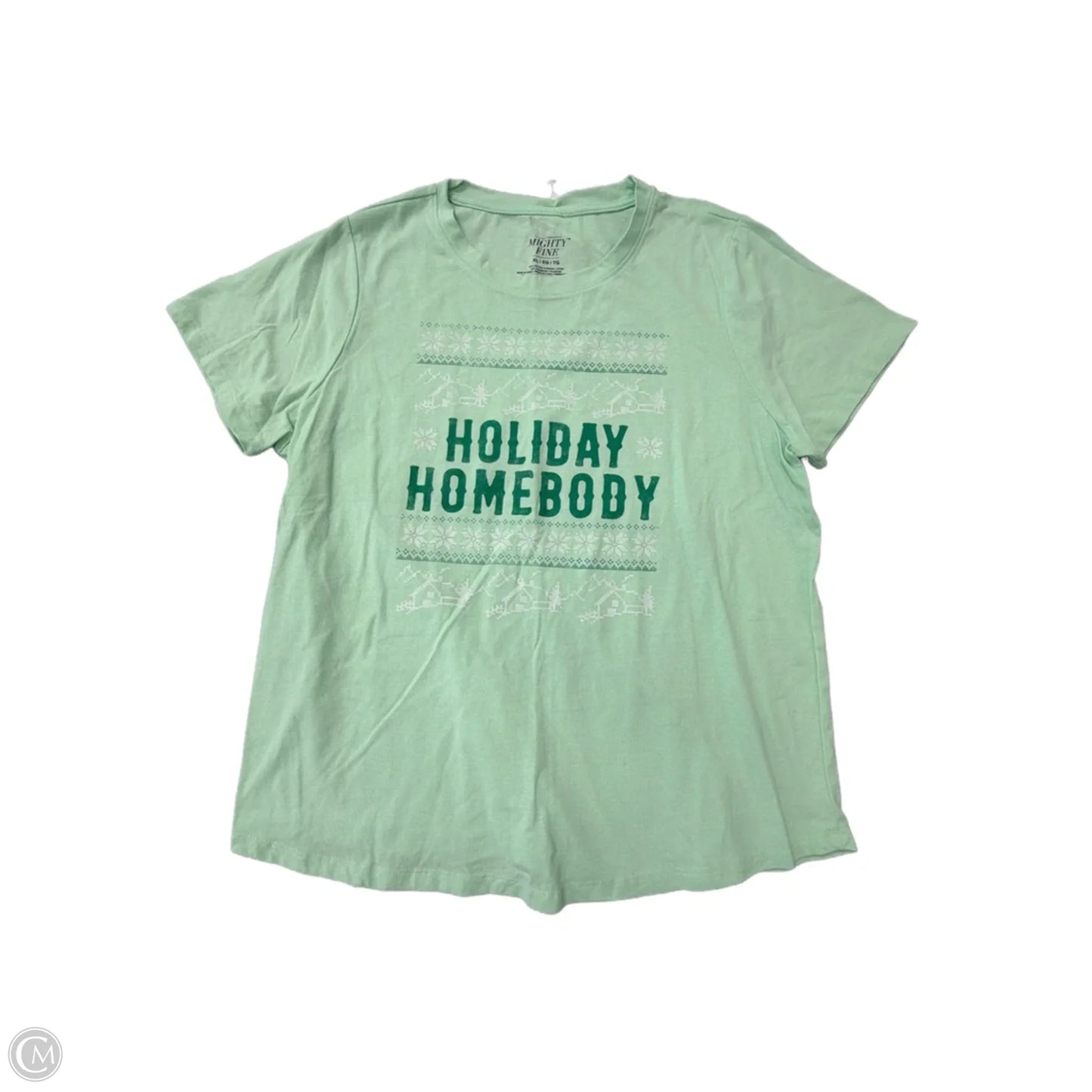 Top Short Sleeve By Mighty Fine In Green, Size: Xl