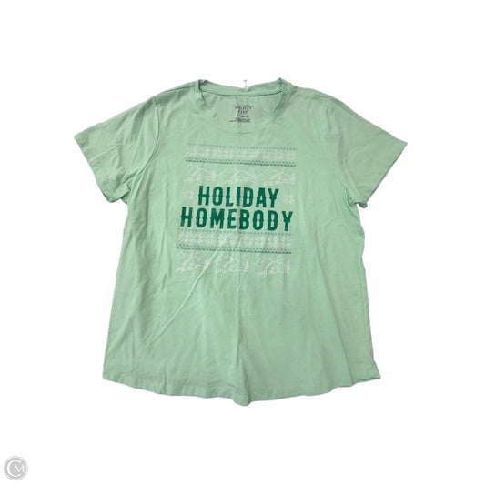 Top Short Sleeve By Mighty Fine In Green, Size: Xl