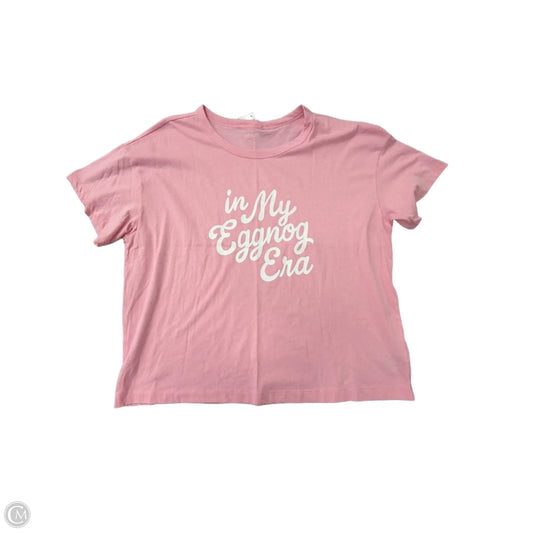 Top Short Sleeve By Old Navy In Pink, Size: Xl