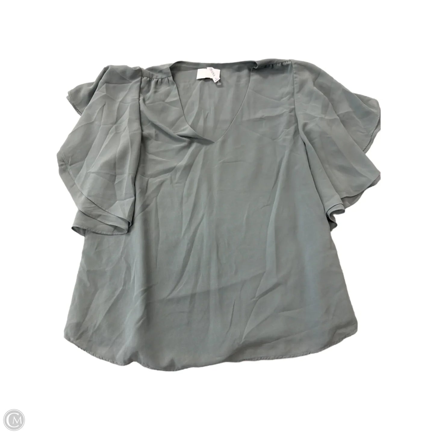 Top Short Sleeve By Zenana In Green, Size: L
