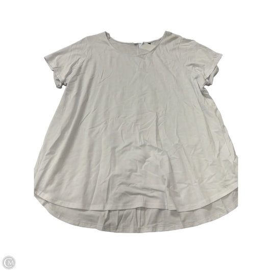 Top Short Sleeve By Tahari In White, Size: 2x