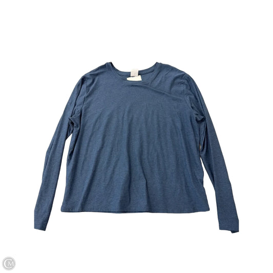 Athletic Top Long Sleeve Crewneck By Athletic Works In Blue, Size: M