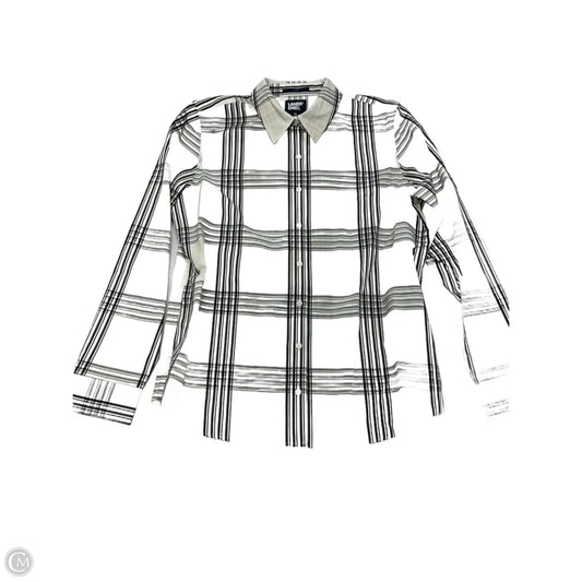 Top Long Sleeve By Lands End In Plaid Pattern, Size: M