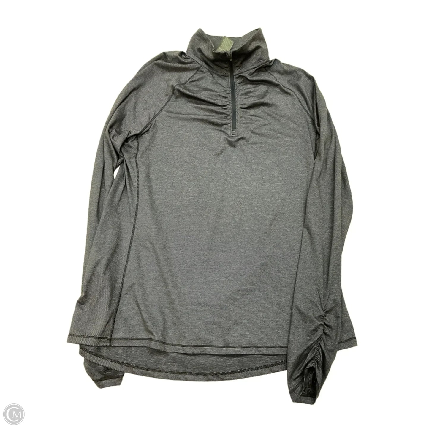 Athletic Top Long Sleeve Collar By Champion In Blue, Size: L