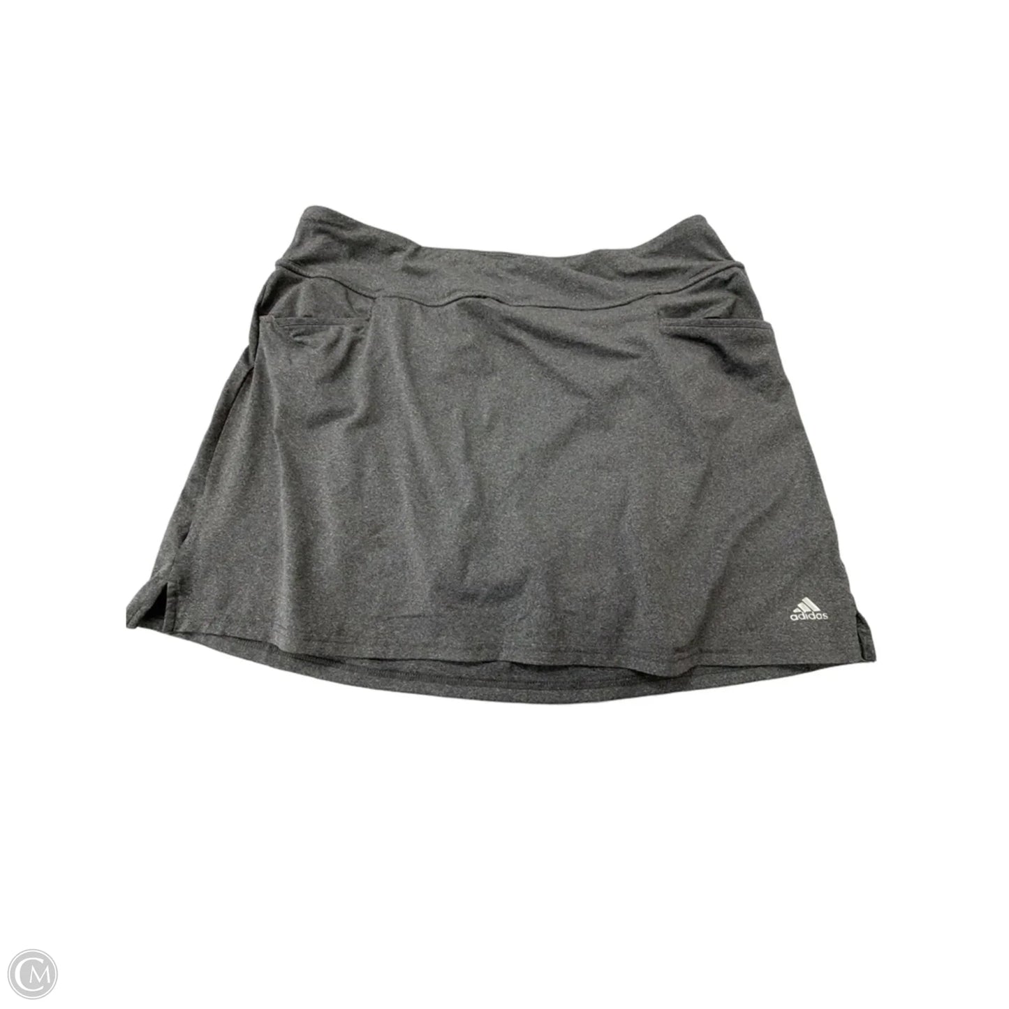 Athletic Skort By Adidas In Grey, Size: Xl