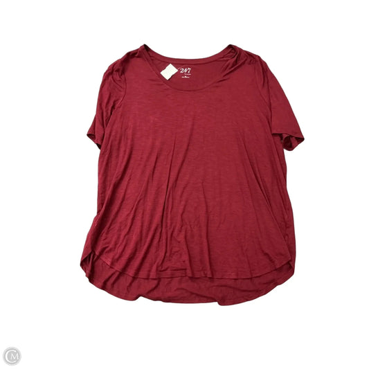 Top Short Sleeve Basic By Maurices In Red, Size: 2x