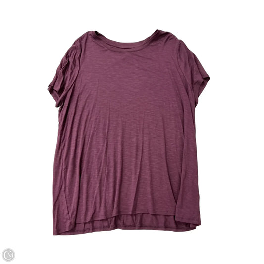 Top Short Sleeve Basic By Maurices In Purple, Size: 2x