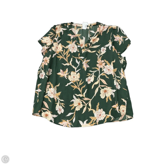 Top Short Sleeve By Maurices In Floral Print, Size: 2x