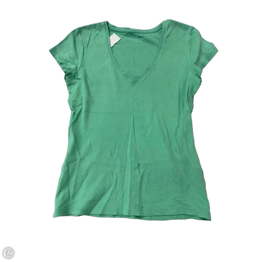 Top Short Sleeve Basic By Banana Republic In Green, Size: L