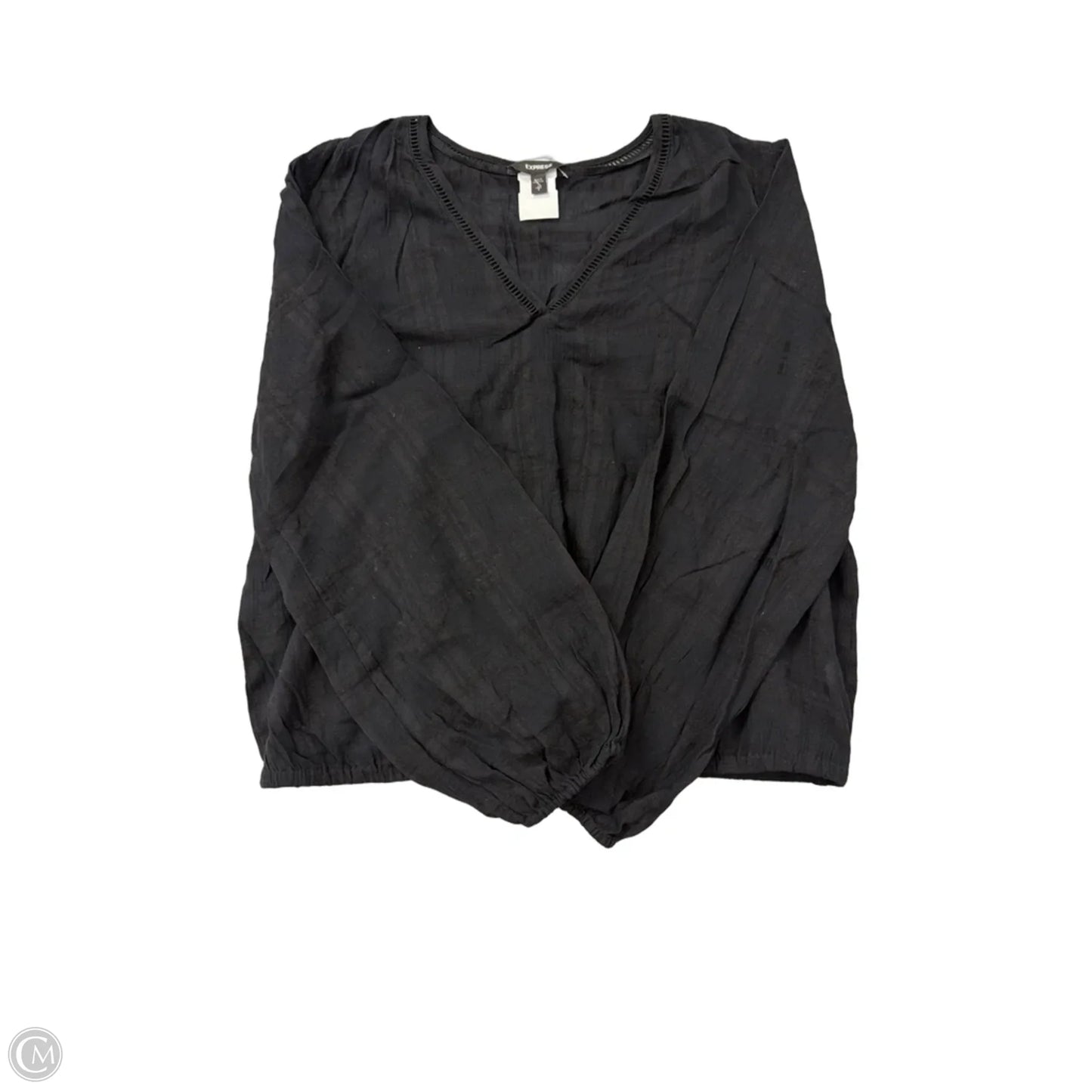 Top Long Sleeve By Express In Black, Size: L