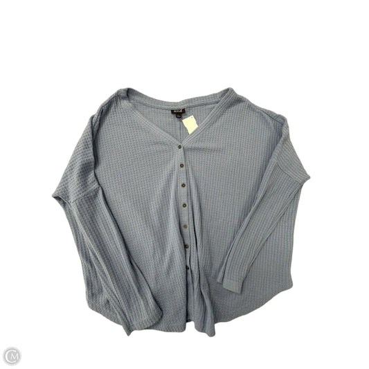 Top Long Sleeve By Ana In Blue, Size: L