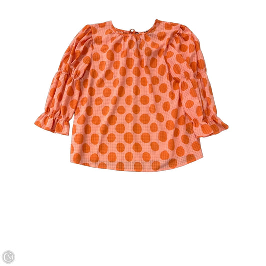 Top Short Sleeve By Who What Wear In Polkadot Pattern, Size: M