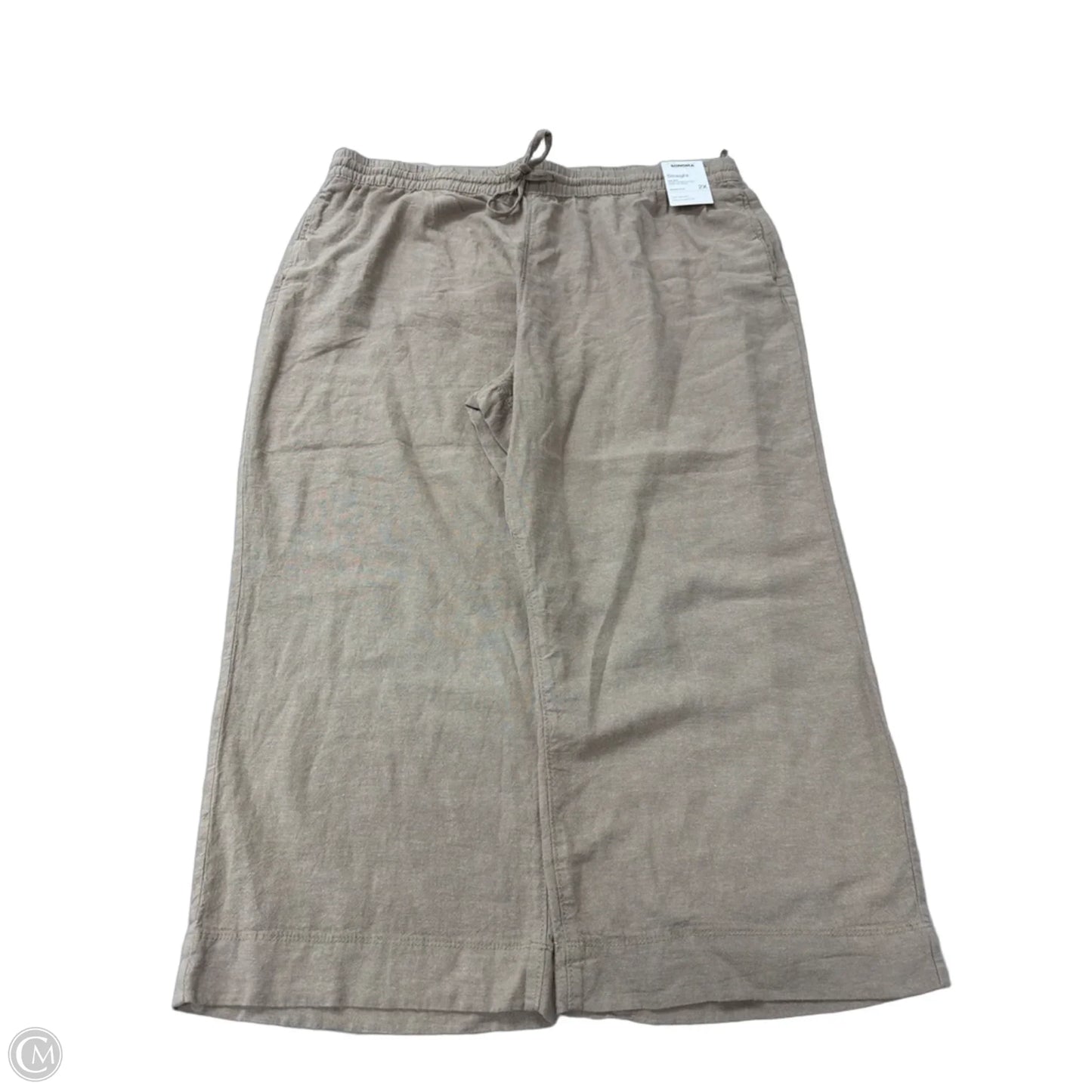 Pants Linen By Sonoma In Tan, Size: 22