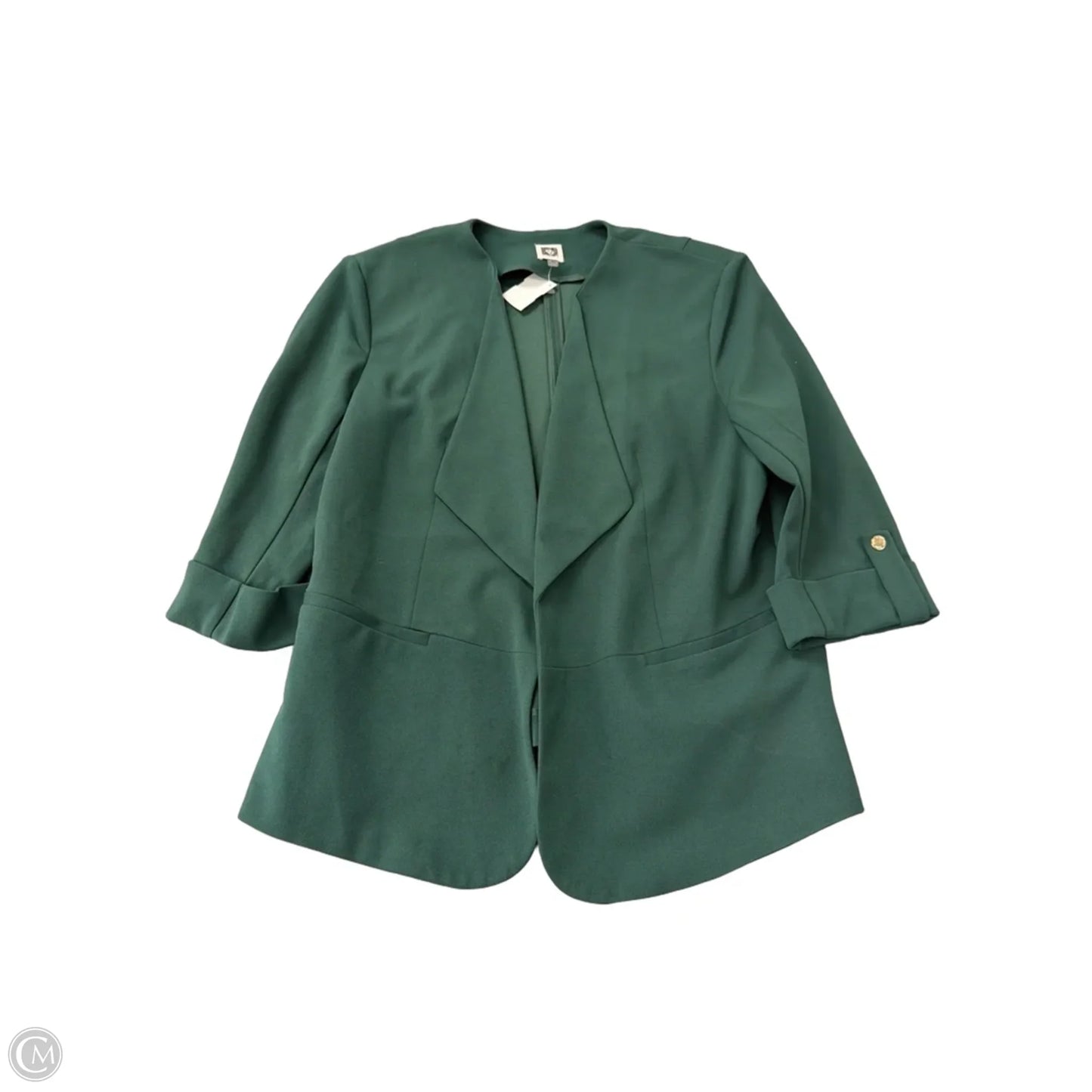 Blazer By Anne Klein In Green, Size: Xl