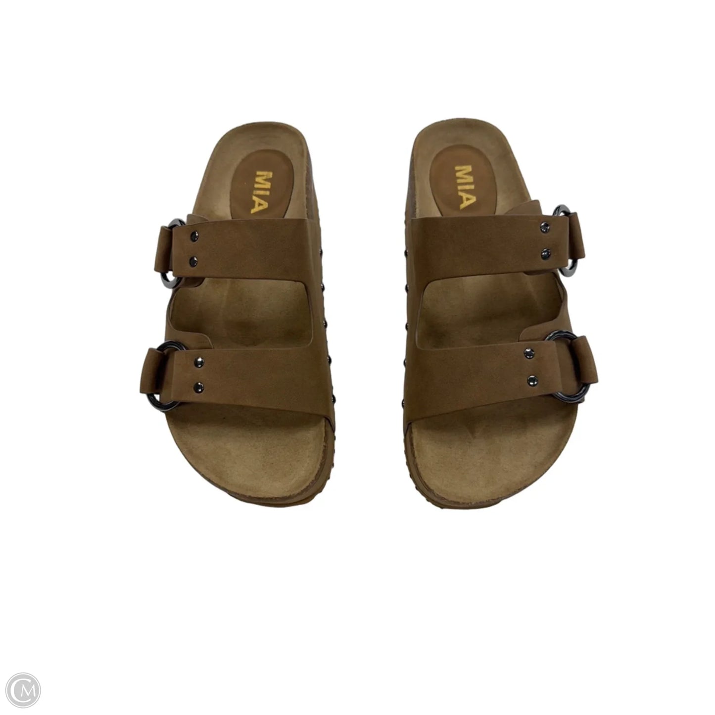 Sandals Heels Platform By Mia In Brown, Size: 8