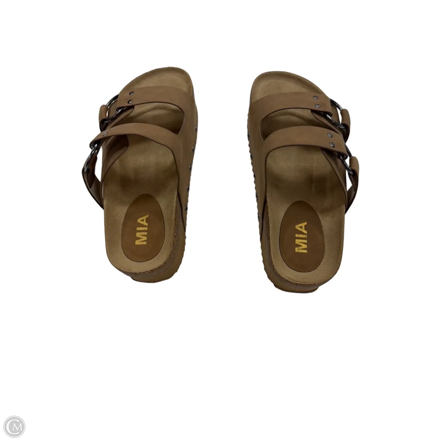 Sandals Heels Platform By Mia In Brown, Size: 8