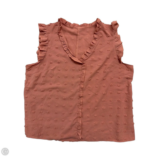 Top Sleeveless By Shein In Pink, Size: 3x