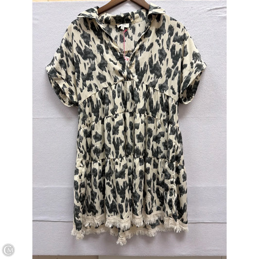 Dress Casual Midi By Umgee In Cream & Grey, Size: S