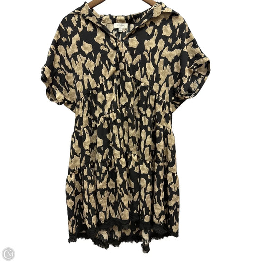 Dress Casual Midi By Umgee In Black & Tan, Size: S