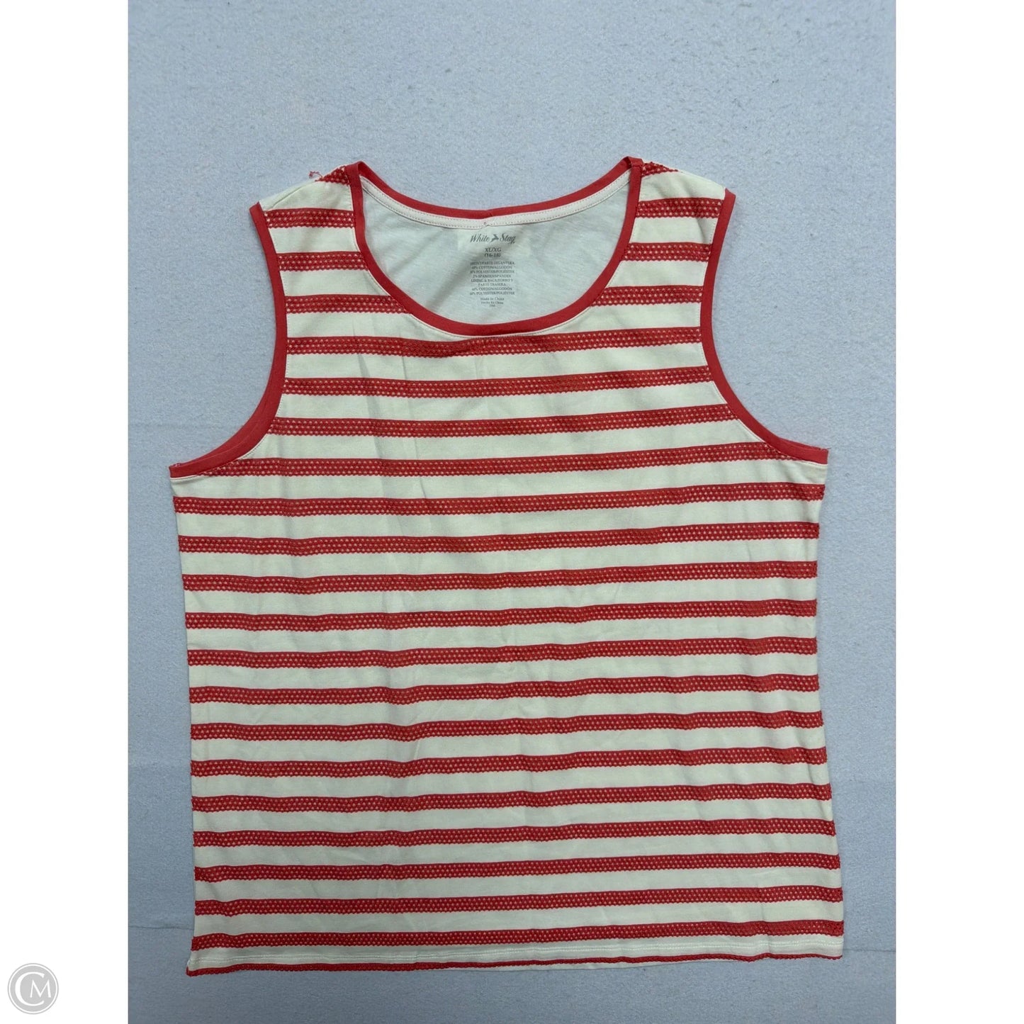 Tank Top By White Stag In Red & White, Size: Xl
