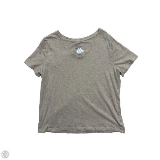 Top Short Sleeve By Time And Tru In Tan, Size: Xl