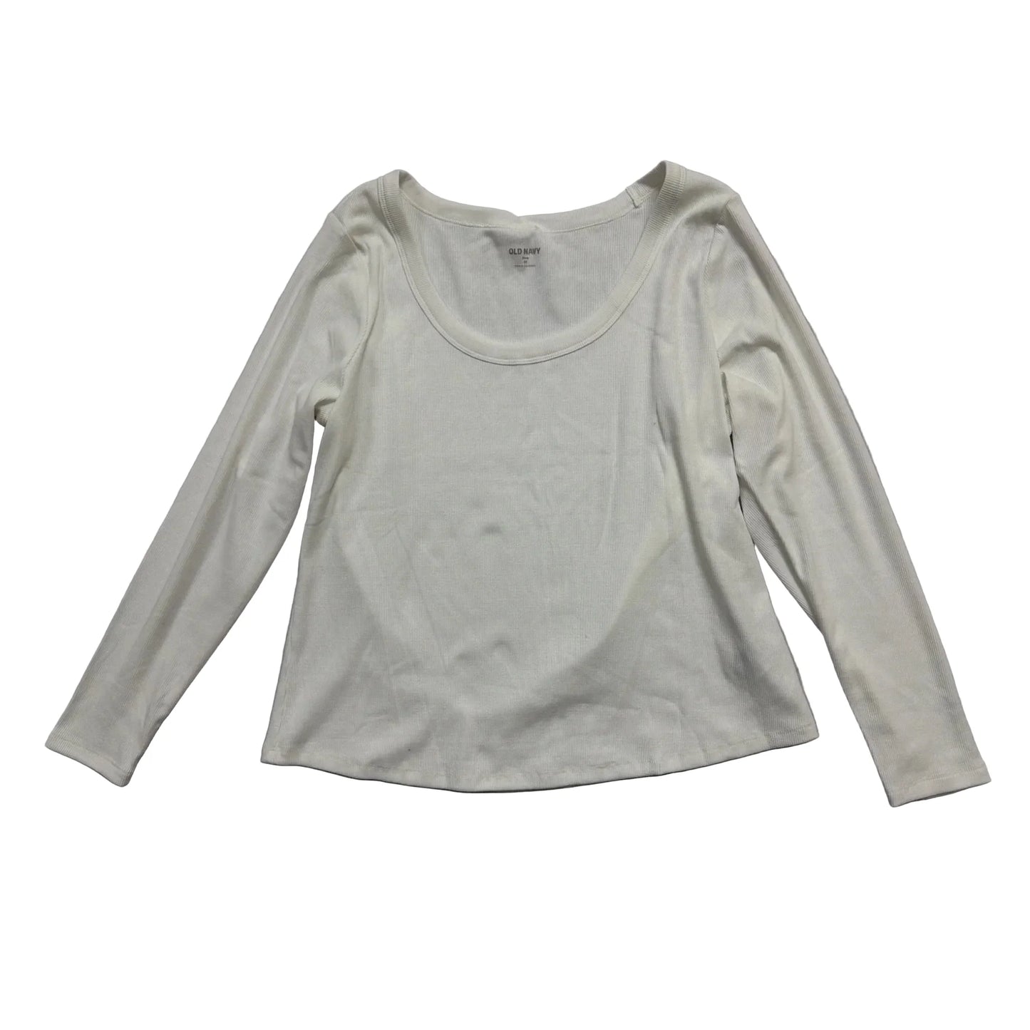 Top Long Sleeve By Old Navy In White, Size: 2x