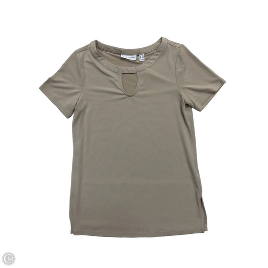 Top Short Sleeve By Susan Graver In Tan, Size: Xs