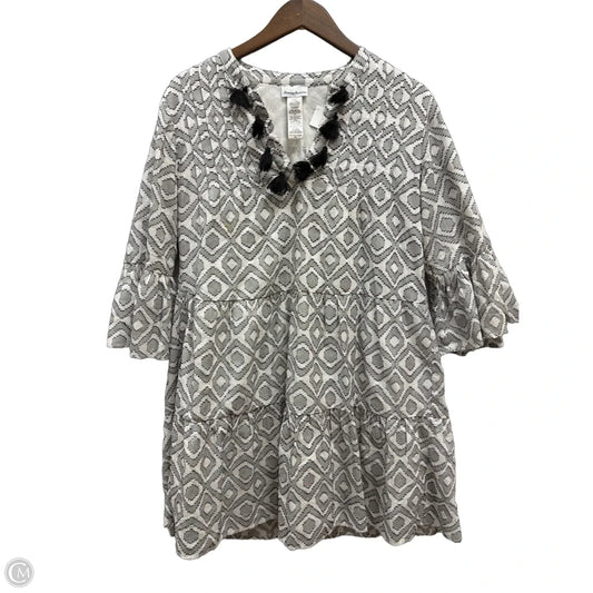 Dress Casual Midi By Tommy Bahama In Grey & White, Size: S