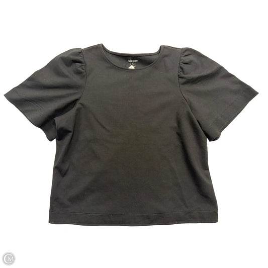 Top Short Sleeve By Nine West In Black, Size: L
