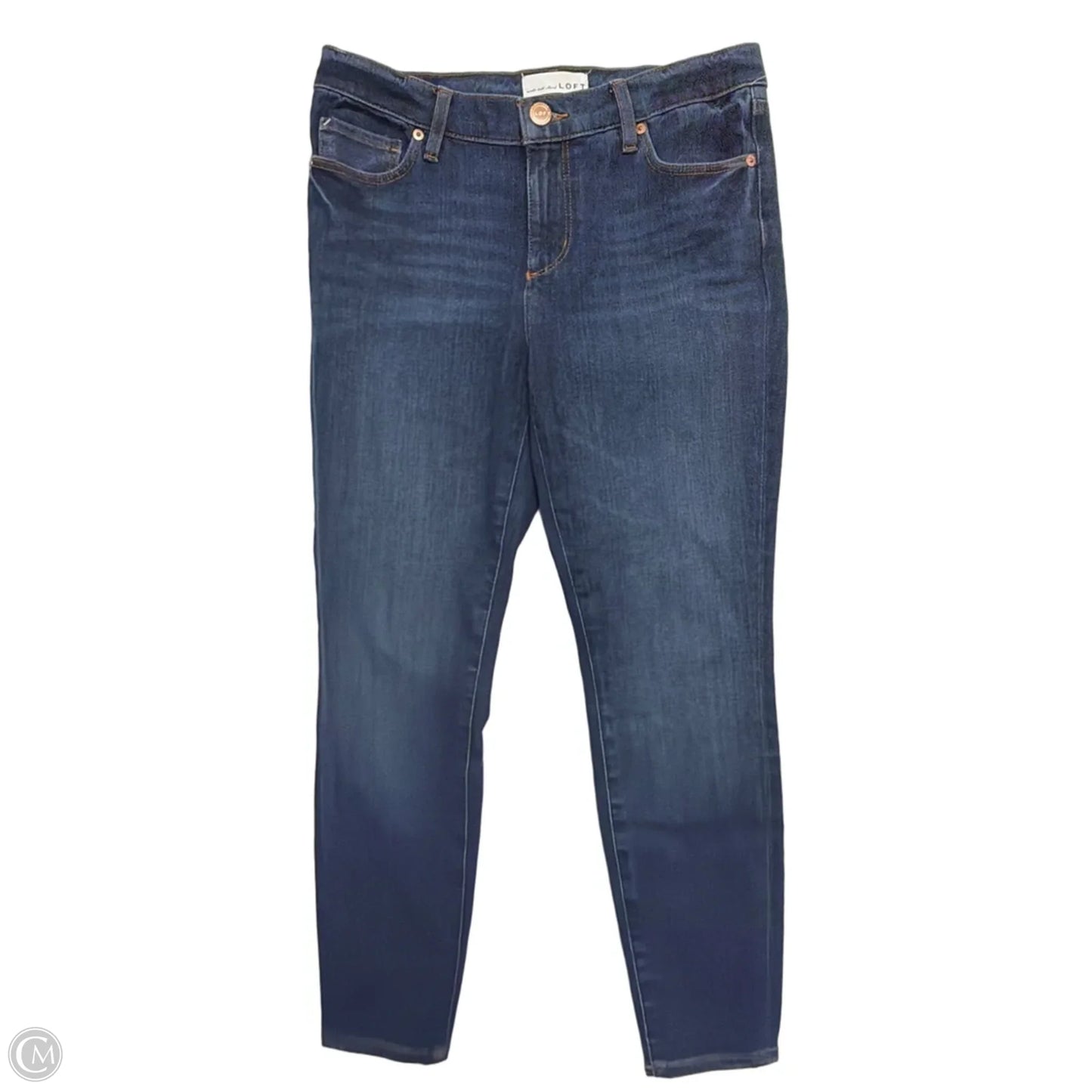 Jeans Skinny By Loft In Blue Denim, Size: 8