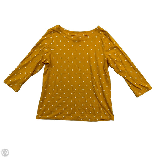 Top 3/4 Sleeve By St Johns Bay In Polkadot Pattern, Size: L