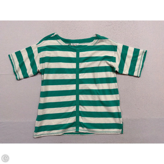 Top Short Sleeve By Talbots In Striped Pattern, Size: Xl