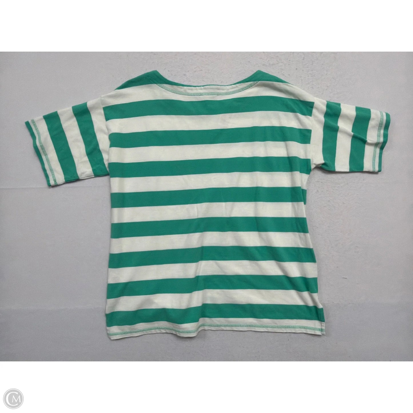 Top Short Sleeve By Talbots In Striped Pattern, Size: Xl