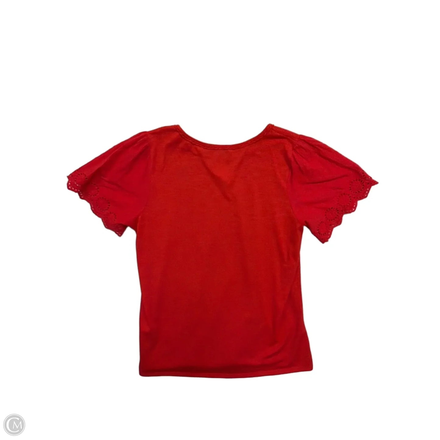 Top Short Sleeve By Notations In Red, Size: 1x