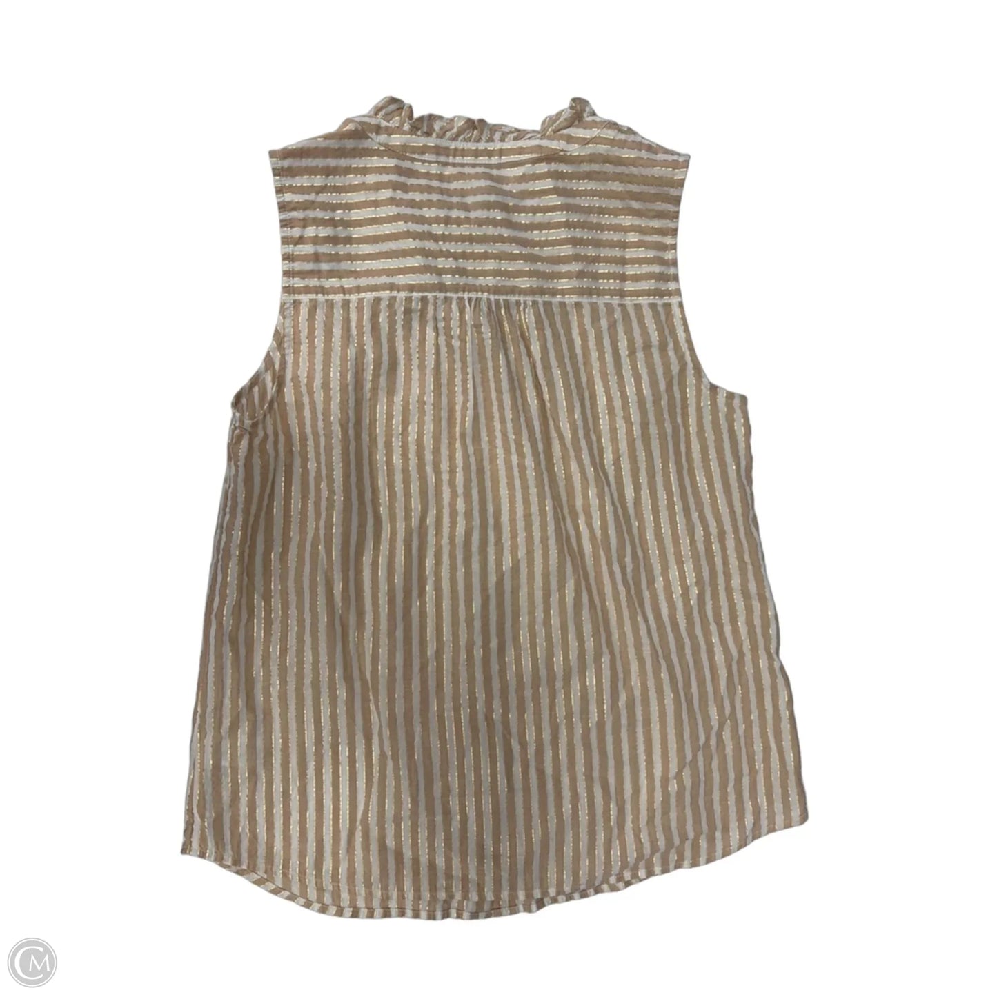 Top Sleeveless By Talbots In Striped Pattern, Size: S
