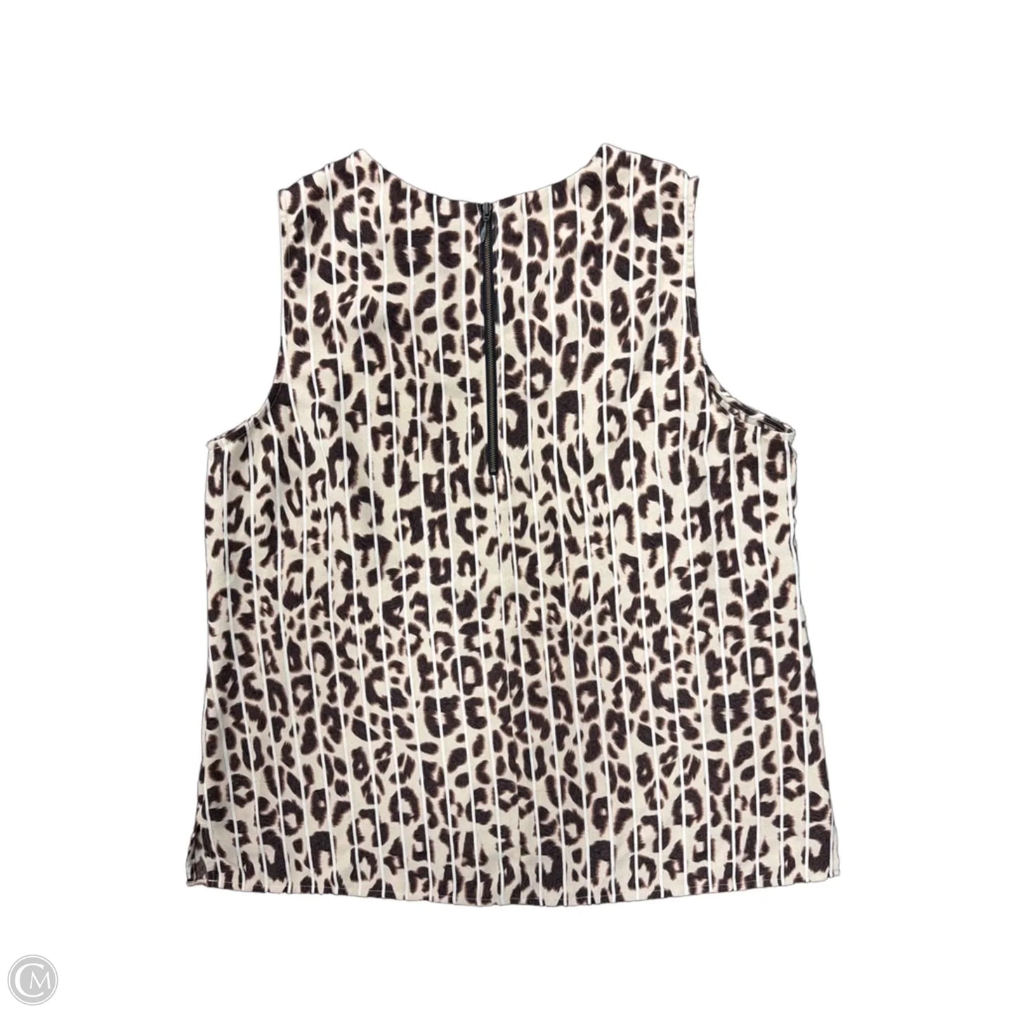 Top Sleeveless By Cabi In Animal Print, Size: L