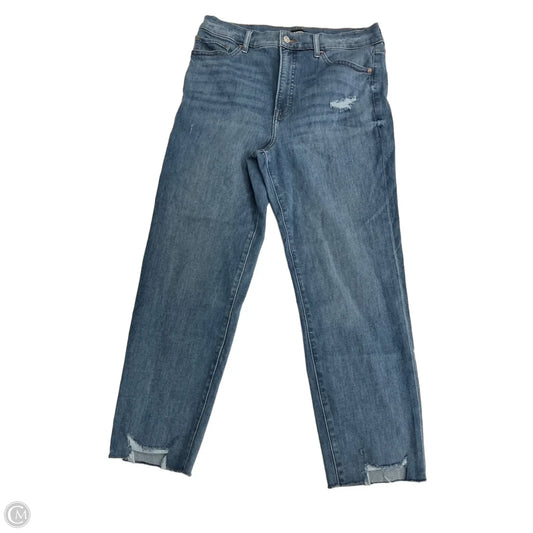 Jeans Cropped By Express In Blue Denim, Size: 12